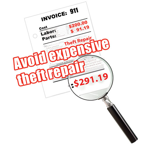  AVOID EXPENSIVE THEFT REPAIR